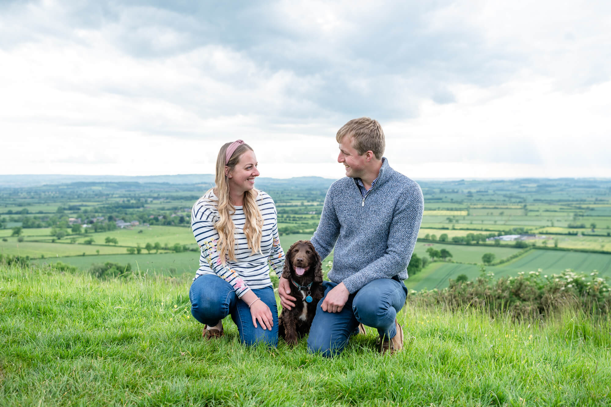 Chloe Bolam UK Engagement and Wedding Photographer - Engagement Photoshoot with a dog