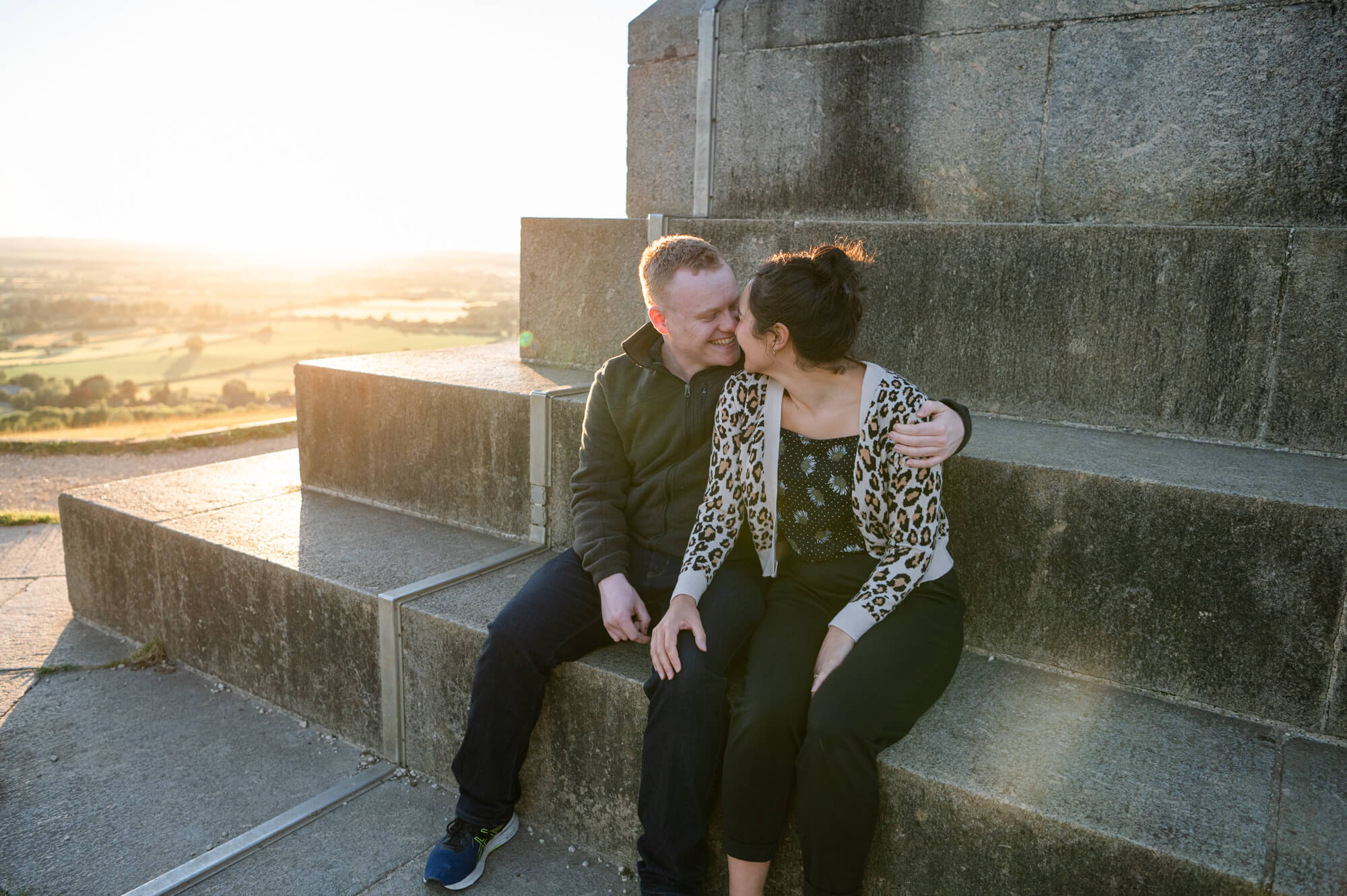 Golden hour engagement photoshoot - Coombe Hill UK