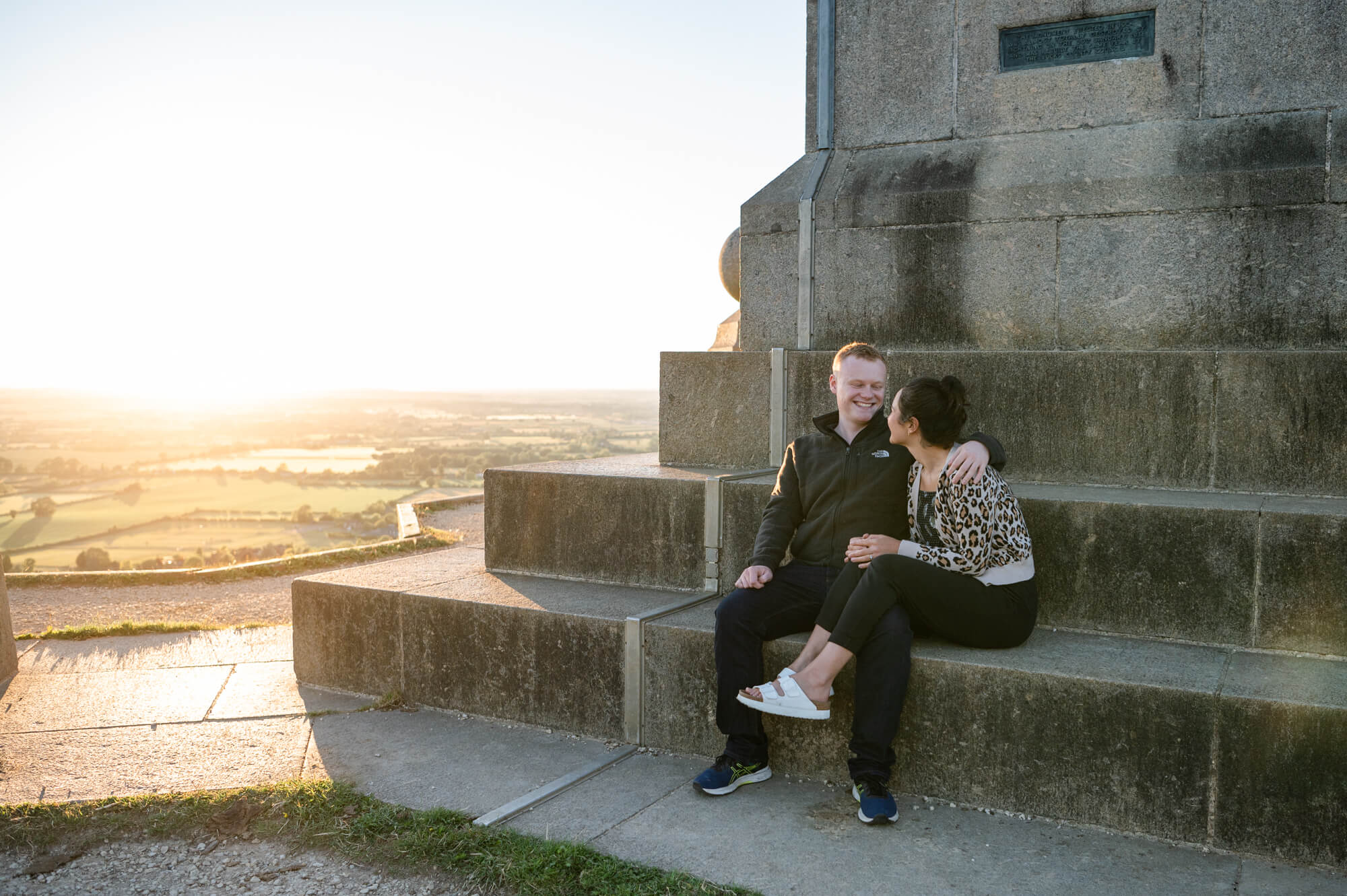 Golden hour engagement photoshoot - Coombe Hill UK
