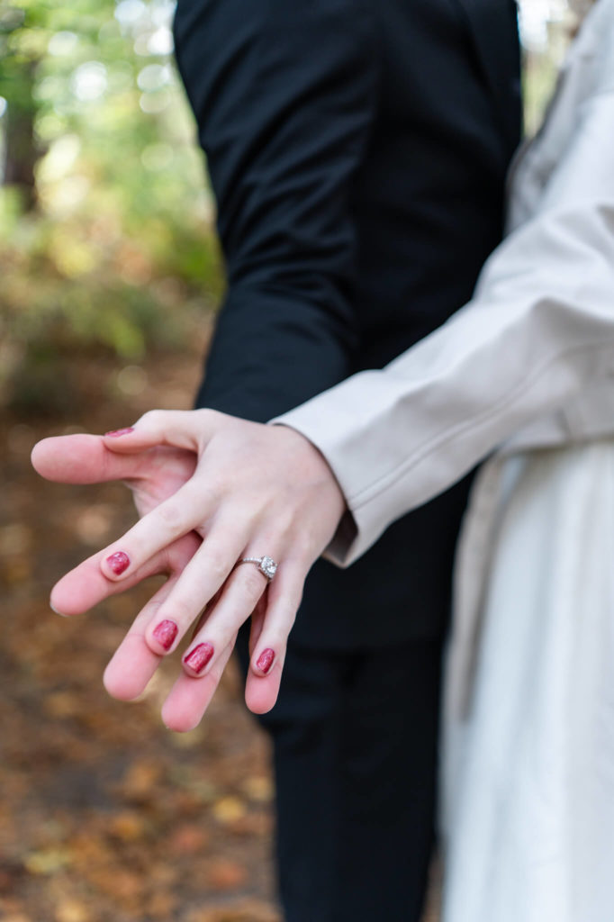 Chloe Bolam - UK Elopement Tips - Woods Elopement Wedding Photographer - square wedding ring