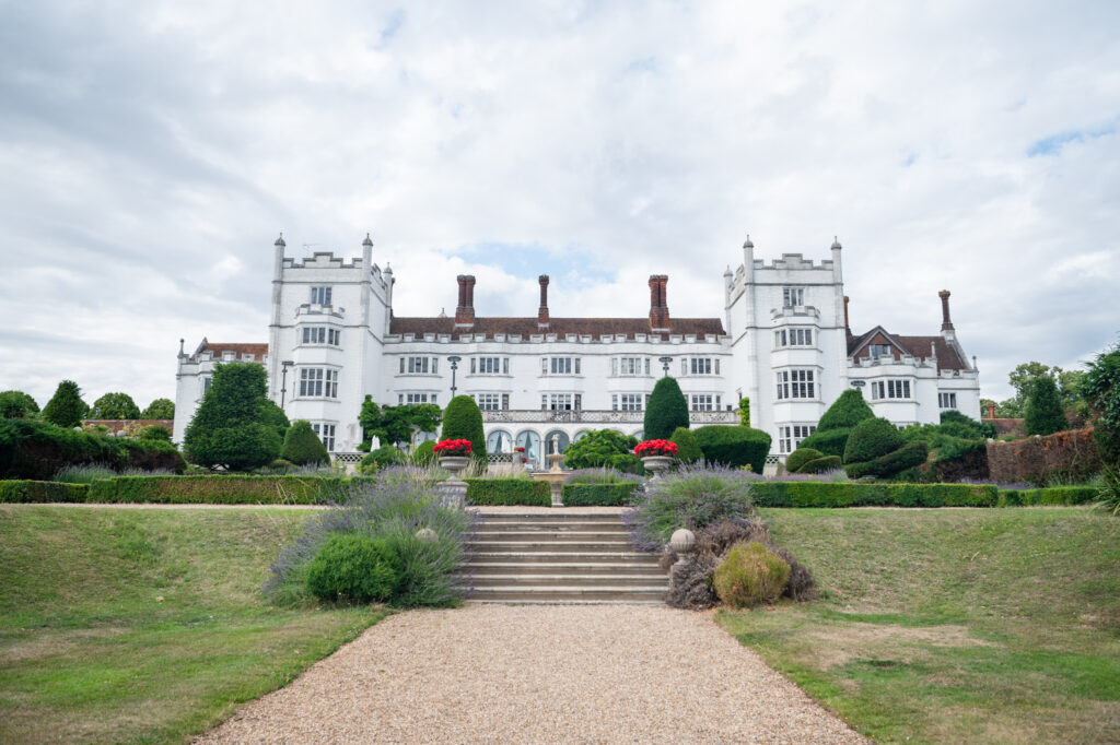 The outside of a Danesfield House wedding on the beautiful grounds