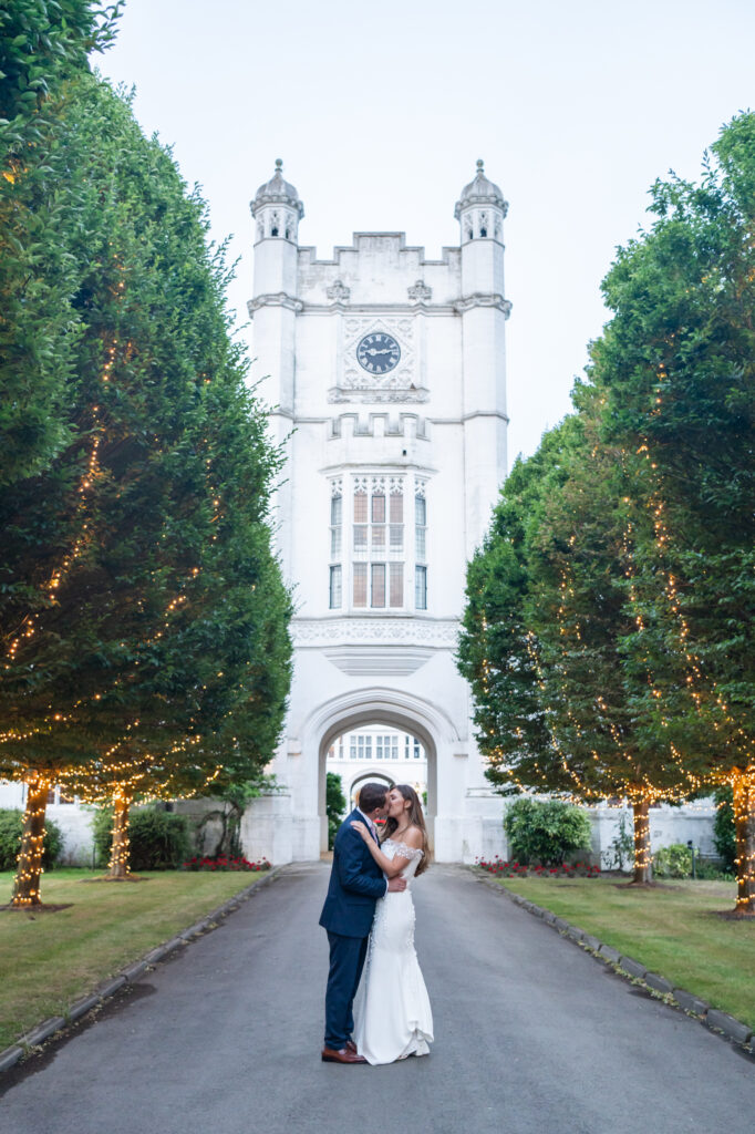 Evening couple portraits at a Danesfield House wedding