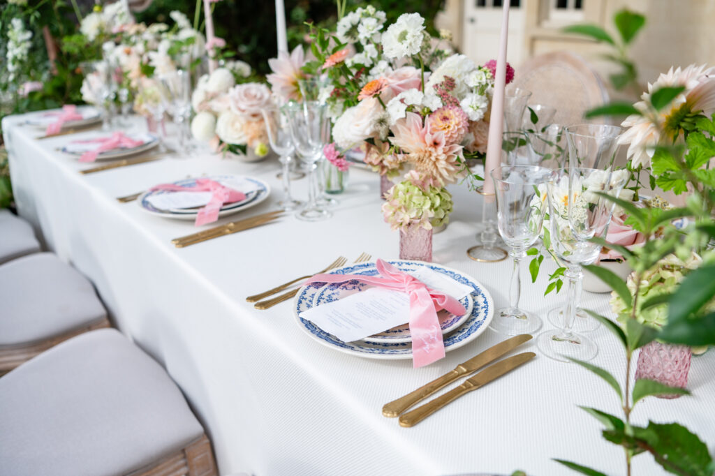 Wedding menu and table details captured at an Iscoyd Park Wedding in Shropshire