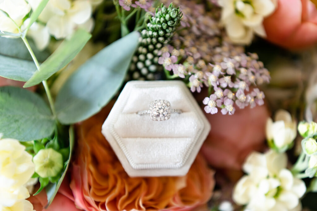 Wedding ring details captured at an Iscoyd Park Wedding in Shropshire