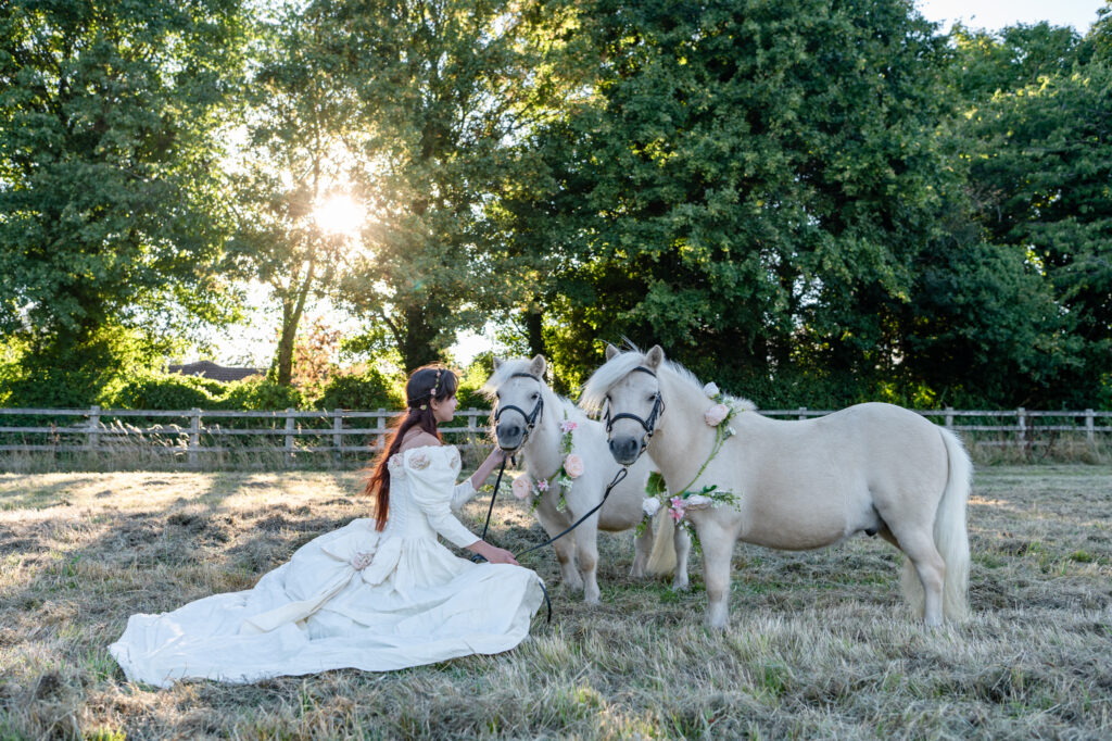 Pets at weddings such as horses adding a personal touch to wedding photos