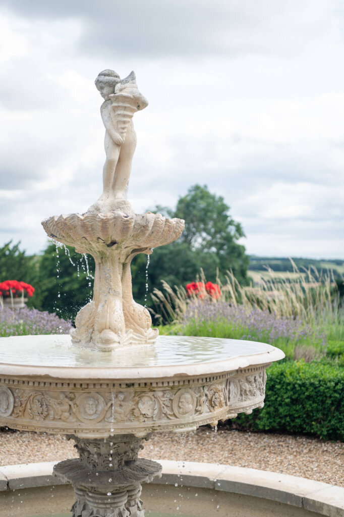 Danesfield House garden fountain