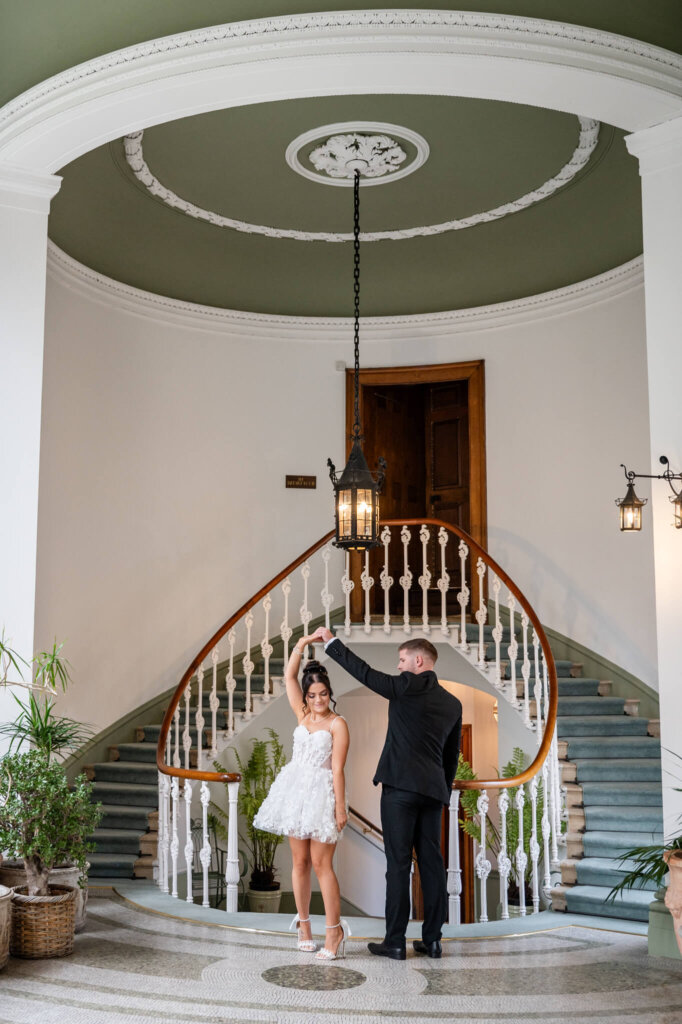 The Winter Garden at Hawkstone Hall. Luxury Shropshire wedding photographer Chloe Bolam Photography