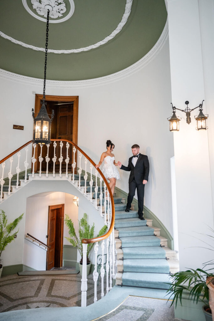 The Winter Garden at Hawkstone Hall. Luxury UK Wedding Photographer Chloe Bolam Photography