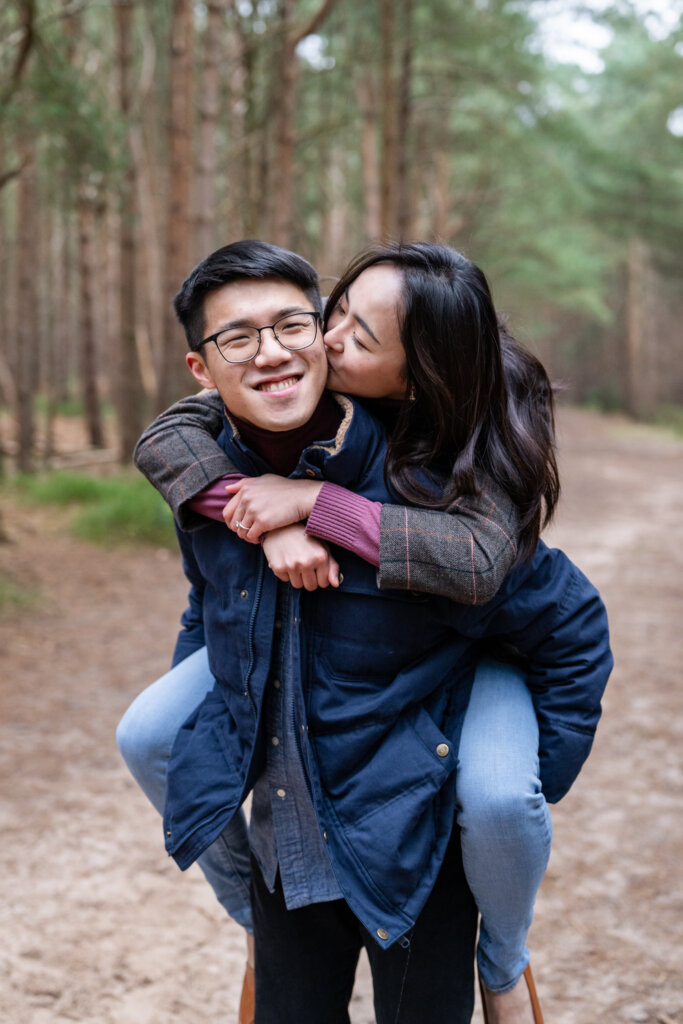 Woodland engagement photoshoot