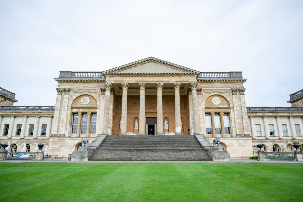 The South Portico at Stowe House in Buckinghamshire