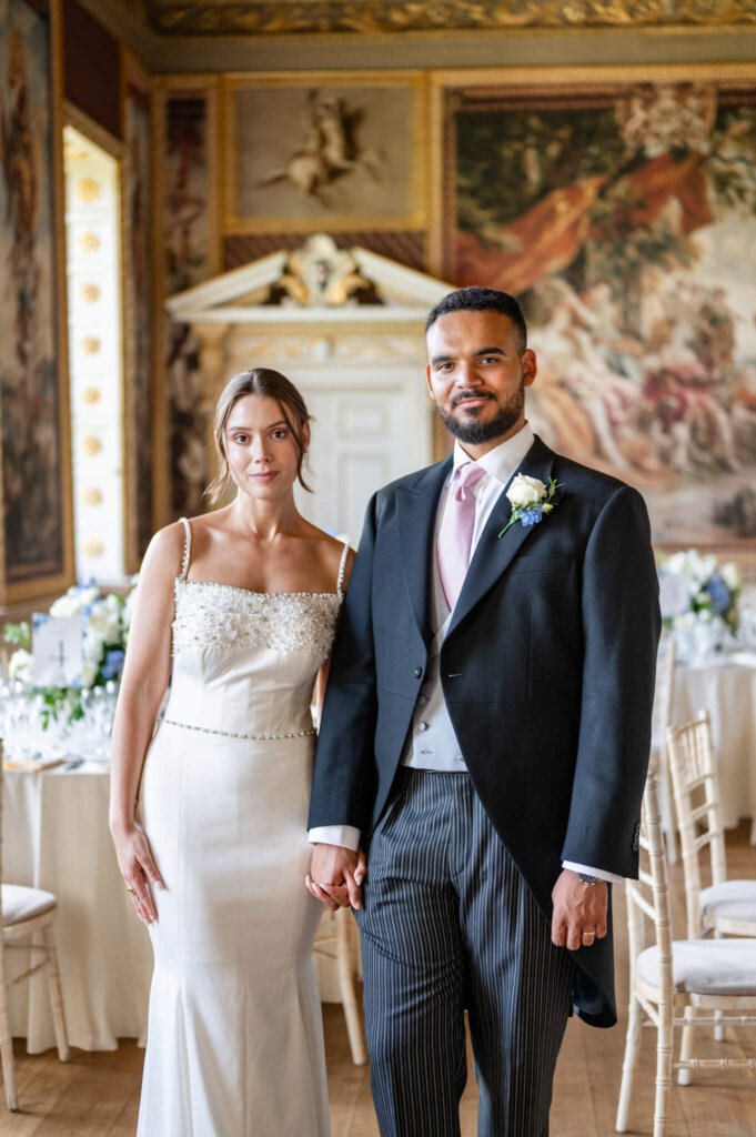 Couple portraits at a Stowe House wedding. Chloe Bolam Photography, luxury UK wedding photographer