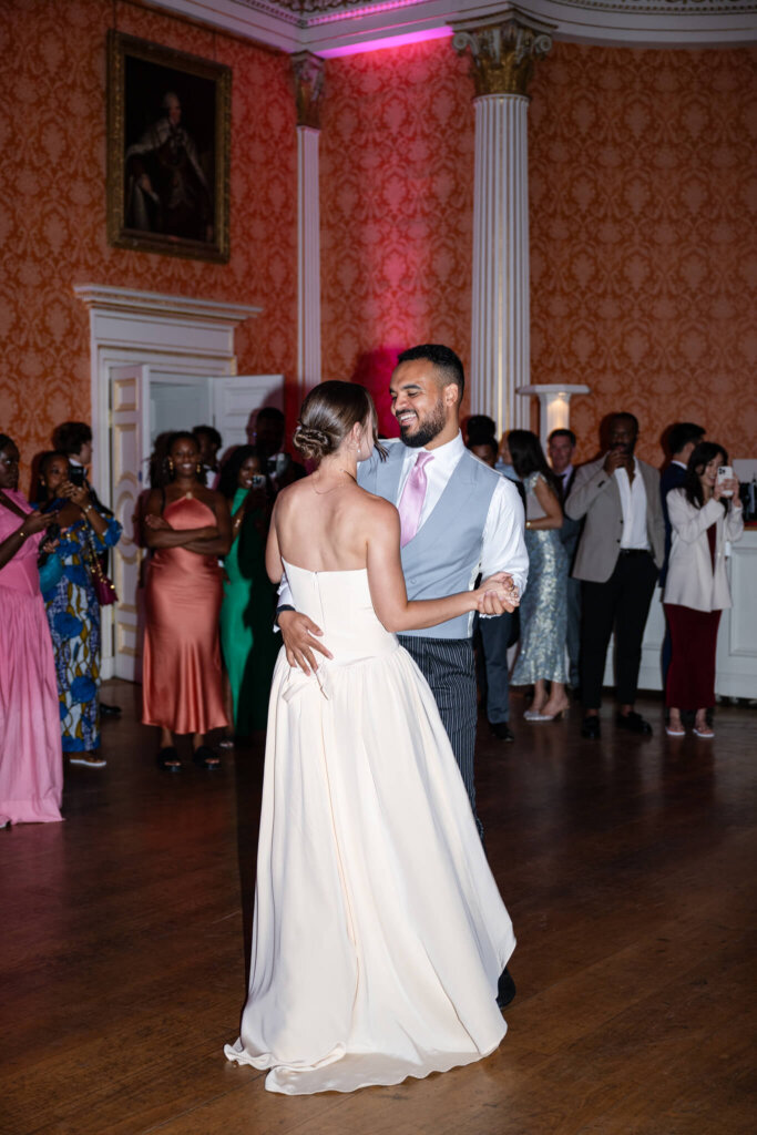 First dance at Stowe House. Stowe House wedding photographer Chloe Bolam photography