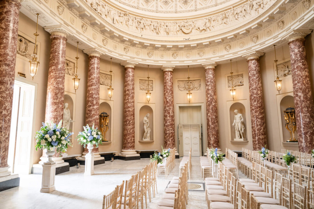 The Marble Saloon Stowe House wedding ceremony space