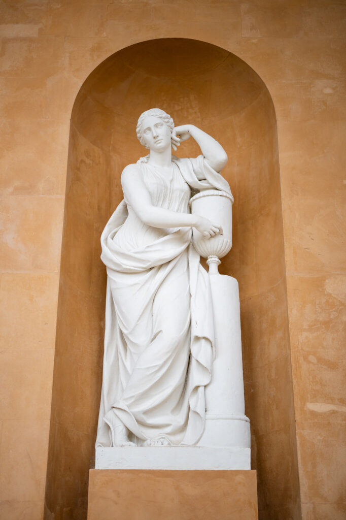 Marble statues at Stowe House