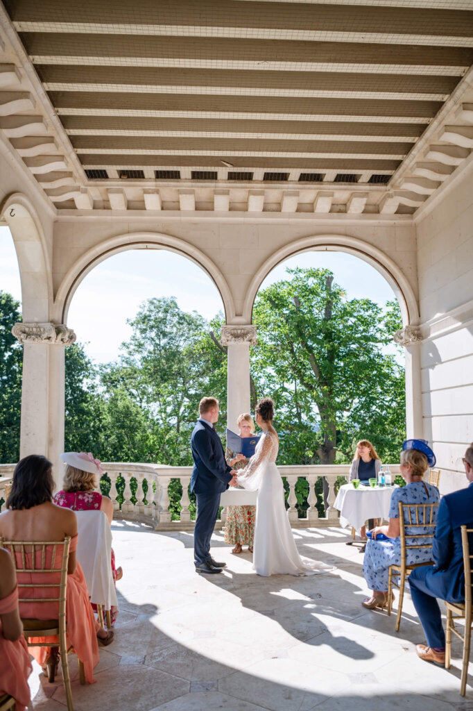 Cliveden House outdoor wedding ceremony