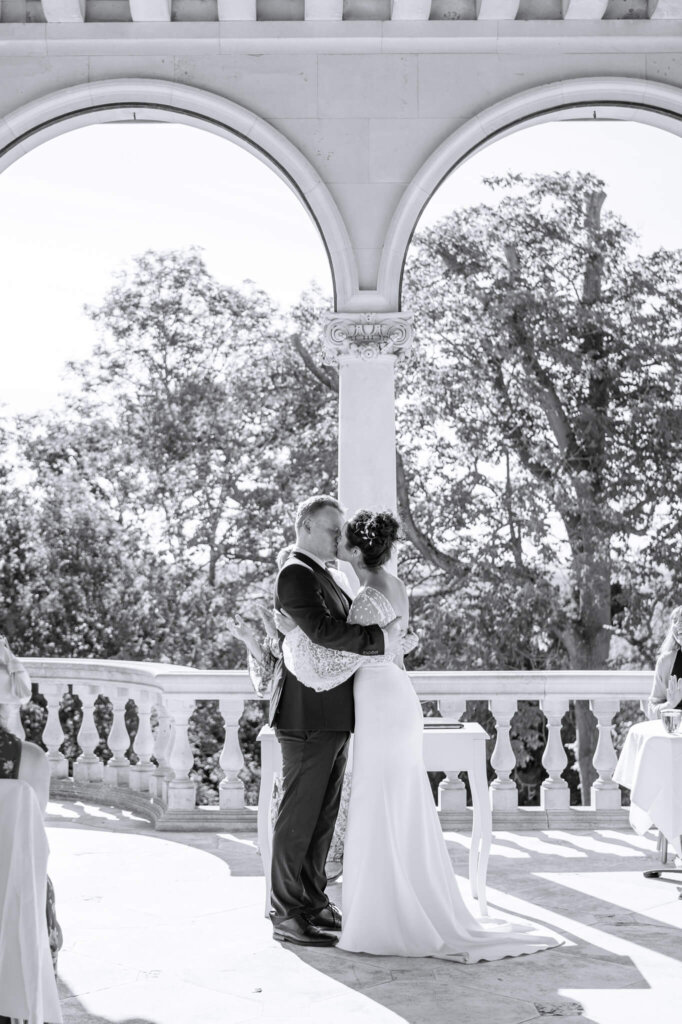 Cliveden House outdoor wedding on the terrace